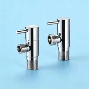 Source Direct Polished Chrome-plated Brass G1/2&G3/8 Pressure-resistant Brass Angle Valve for Toilet & Kitchen
