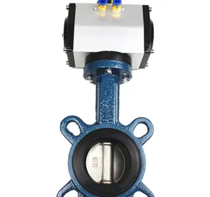 Source Factory Pneumatic 12V Actuated DN40 Carbon Steel WCB Butterfly Valve PTFE EPDM Lined Rubber Seat 3 4 6 8 10 12