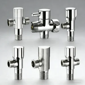 Source Polished Chrome-plated Brass G1/2 Full Series Rust-proof Brass Angle Valve 15mm for Washer