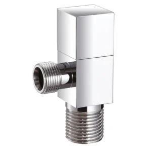 Square Chrome plated Brass 3/8 Pressure resistant Brass Angle Valve for Toilet & Kitchen