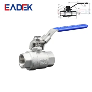 Ss 304 316 1/2 3/4 Stainless Steel 1000WOG Full Bore Port NPT/BSP Female Manual Thread CF8M 2 Pc Ball Valve