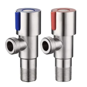 Stainless Steel 1 2 Inch Hot Cold Water Stop Angle Valve for Bathroom Faucets Faucet Accessories