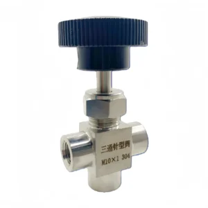 Stainless Steel 304 3 Way Female Thread Needle Valve Adjustable 1/8″ 1/4″ 3/8″ NPT BSP Female Threaded Three Way Needle Valves