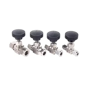 Stainless Steel 304 316 Double Ferrule Straight Needle Valve 1/2 1/4 OD Tube Type Flow Control Straight Needle Valve