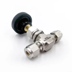 Stainless Steel 316 Needle Valve 6000 Psi Flow Control Instrumentation for Gas 1/4 1/2 Inch Straight Ferrule Compression Ends