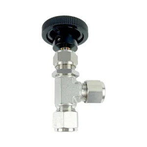 Stainless Steel 316L OD1/4 Angle-Type Needle Valve with Ferrule Fitting 90 Degree Angle Manual