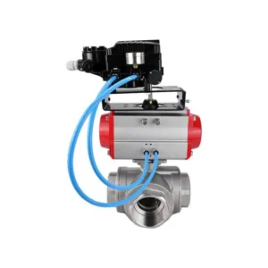 Stainless Steel AISI 316 Ball Valve 3h l rpss316200mm iso pnevpr da epp soz Threaded NPT BSP Pneumatic