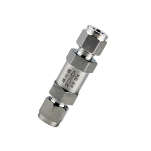 Stainless Steel Compression One Way Check Valve 8mm Tube OD High Pressure Double Ferrule Non Return Valve