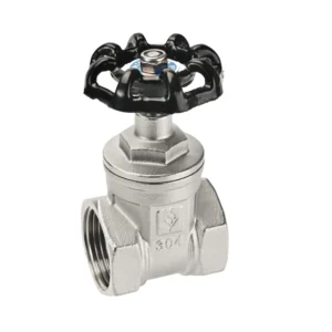 Stainless Steel DN15 Gate Valve with Black BSP Rotary Sluice Manual Water Oil Gas Valve