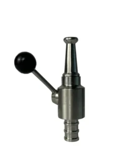 Stainless Steel Fire Hose Nozzle with Ball Valve Shutoff Straight Stream Fire Fighting Nozzle