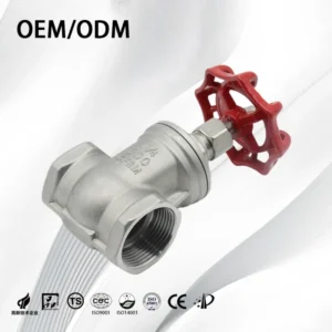 Stainless Steel Gate Valve with Threaded Ends for Manual Operation and Control Valve Use