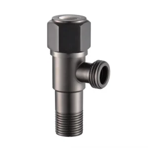 Stainless Steel Grey Triangle Valve 1/2″ Angle Valve Faucet Angle Cock Valve for Toilet