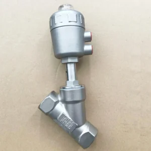 Stainless Steel Head High Temperature Water Gas Steam Pneumatic Operated Angle Seat Valve Tri-clamp Connection