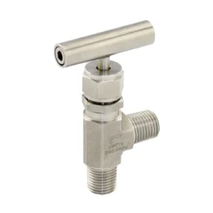 Stainless Steel High Temperature High Pressure External Thread Angle Needle Flow Control Valve for Water 1/4 Port Size