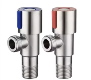 Stainless Steel Kitchen & Bathroom Faucet Accessories Red Blue Angle & Triangle Water Stop Valve