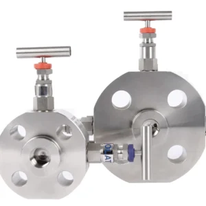 Stainless Steel Manual Double Block Bleed Monoflange Valve Needle Control Structure High Temperature Gas Media TEE Bag