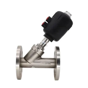 Stainless Steel Manual Flange Angle Seat Valve with Plastic Actuator