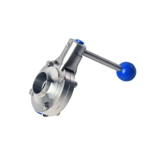 Stainless Steel Manual butterfly Valves Sanitary Welded butterfly Valve for Milk