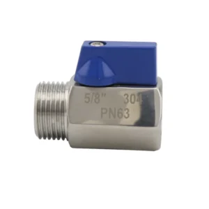 Stainless Steel Mini Ball Valve G5/8” Thread Mini Sanitary Female to Male for Homebrew Beer Keg Coupler
