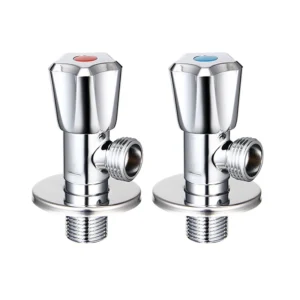 Stainless Steel Modern Angle Valve with Bright Electroplating for Bathroom Accessories Water Saving Easy Installation