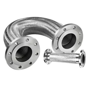 Stainless Steel PTFE Lined High Pressure Flexible Hose Chemical Resistant Large Diameter for Water Treatment Plants