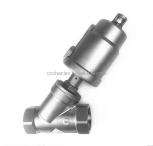 Stainless Steel Pneumatic Angle Seat Valve Steam Pneumatic Valve SS304 Y Type High Temperature Automatic Control Valve