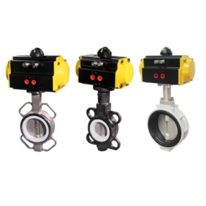 Stainless Steel Pneumatic Control Wafer Type Pneumatic Actuator Butterfly Valve