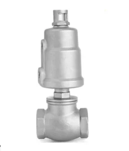 Stainless Steel Pneumatic Female Thread Angle Seat Valve T type Waist Drum Valve Cut Off Right-Angle Valve