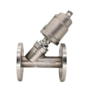 Stainless Steel Pneumatic Flange Angle Seat Valve with Stainless Steel Actuator