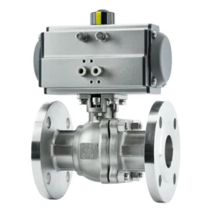 Stainless Steel Pneumatic Flange Ball Valve 3000-6000psi Normal Temperature Water Gas Control API6d Standard 1/4″ 4″ Port Size