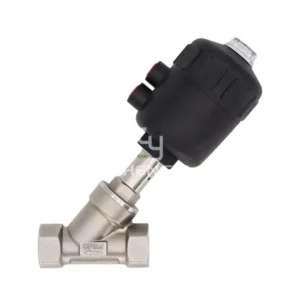 Stainless Steel Pneumatic Threaded Angle Seat Valve with Plastic Actuator