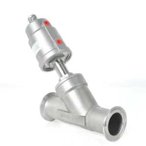 Stainless Steel Pneumatic Tri Clamp Angle Seat Valve for Pharmacy Casting