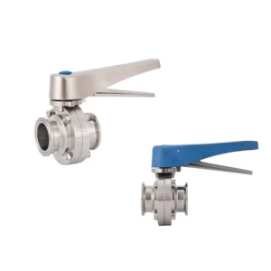 Stainless Steel Sanitary Butterfly Valve Flanged Tri Clamp Manual and Pneumatic Options
