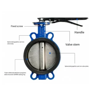 Stainless Steel Sanitary Butterfly Valve with Extended Spindle and Gear Operated Handwheel for Water Applications