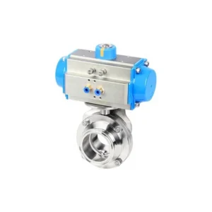 Stainless Steel Sanitary Horizontal Pneumatic Butterfly Valve for Beverage