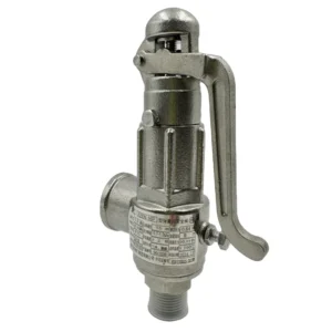 Stainless Steel Spring Loaded Full Bore Safety Relief Valve Lever Threaded Connection Manual Adjustable Pressure Relief Water