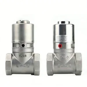 Stainless Steel Sprinkler Air Controlled Water Valve Pneumatic Globe Stop Valve Waist Drum Valve Female Thread Angle Seat Valve