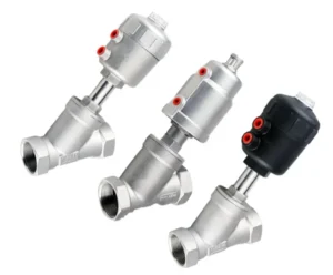 Stainless Steel Steam Angle Seat Valve Single Double Acting Pneumatic Valve