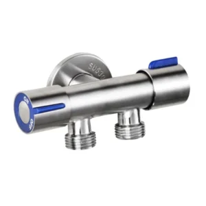 Stainless Steel Three Way Diverter Angle Valve Brushed Finish Angle Valve