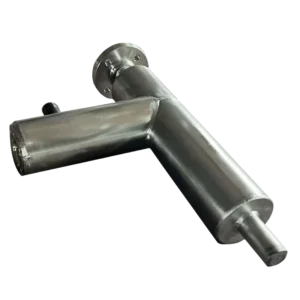 Stainless Steel Vacuum Tee Joint with Flange & Valve