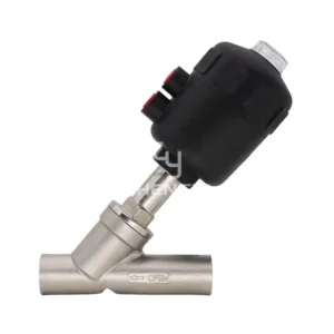Stainless Steel Y Type Pneumatic Welded Angle Seat Valve Pneumatic Control Valve