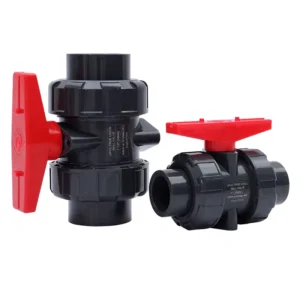 Standard Size OEM Custom Double Union Irrigation Water Control Plastic PVC Manual Ball Valve