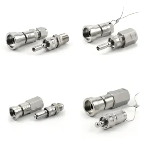 Swagelok Type Hikelok Stainless Steel Quick Disconnect 3000 psi Body Stem with Valve for Fuel Systems