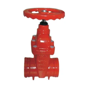 TF Flanged Non Rising Stem Groove Butterfly Valve Resilient Seat Wedge Socket Design Manual Water Valve for Fire Signal ISO