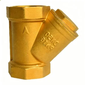 TOPFLOW KWS Y Type Brass Check Valve Filter 3/4-2” Port Size High Temperature Water Pipe System Strainer in Stock No MOQ