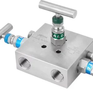 Three Valve Manifolds Manual Needle Structure Stainless Steel 316 High Pressure Gas High Temperature