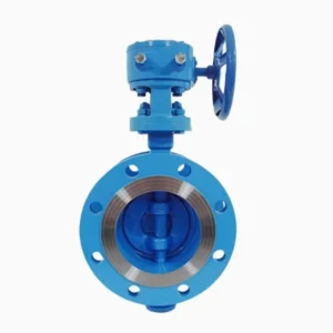 Triple Eccentric Butterfly Valve Cast Steel Metal Seal 0 Leakage Gear Operation Industrial Area Butterfly Valve