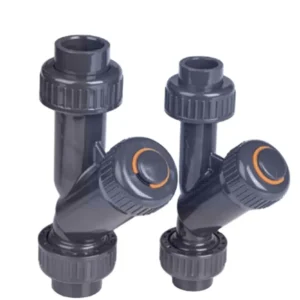 UPVC One Way Y Type Manual Control Check Valve Angle Seat Design for Water One End Valve Structure
