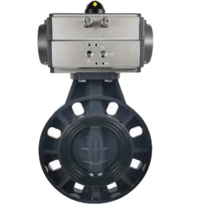 UPVC Pneumatic Actuator Butterfly Valve Leak Proof PVC Plastic with Quick Acting Function