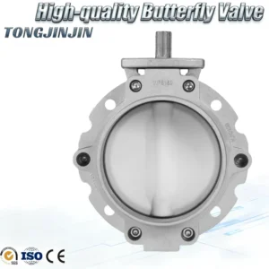 V1FS200SN Stainless Steel Manual Butterfly Valve Double Eccentric Wear Resistant For Mining Bulk Material Handling